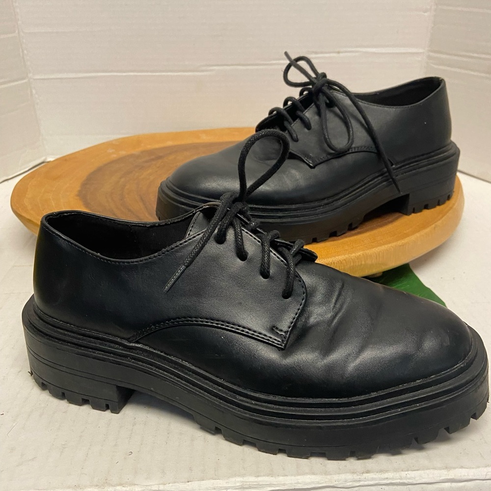 Asos Platform Laced Combat Boot Platform Oxford - image 1